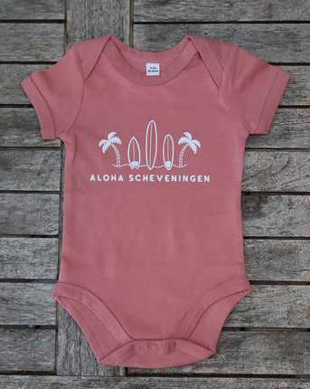 Aloha Label Aloha Baby Romper 3 Surfboards Dusty Rose
