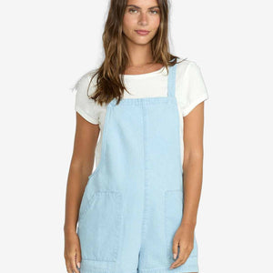 Billabong Billabong Dames Beach Crush Denim Overall Salt Blue
