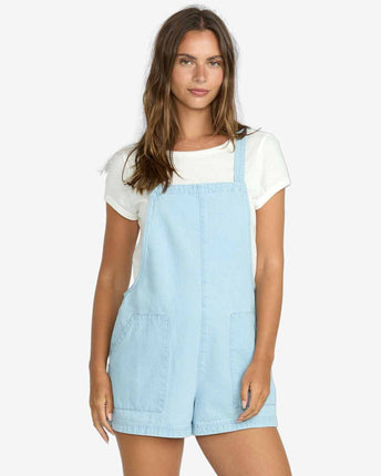 Billabong Billabong Dames Beach Crush Denim Overall Salt Blue