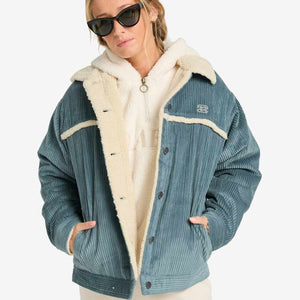 Billabong Billabong Dames Cord In Love Jacket Slate Blue