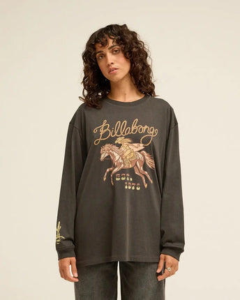 Billabong Billabong Dames Familiar Roads LS Tee Off Black