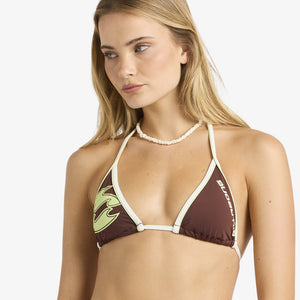Billabong Billabong Dames Supalove Tropic Tri Bikini Top Choc Chip