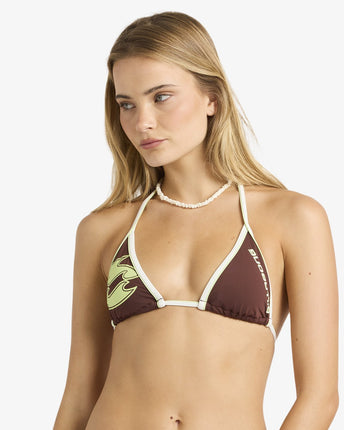 Billabong Billabong Dames Supalove Tropic Tri Bikini Top Choc Chip