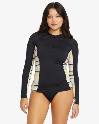 Billabong Billabong Dames Surf Capsule Halfzip LS Lycra Black Multi