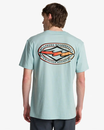 Billabong Billabong Heren Diamond Vision Tee Dusty Blue