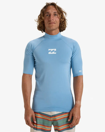 Billabong Billabong Heren Waves All Day SS Lycra Shirt Sky Blue