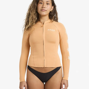 Billabong Billabong Peeky Jacket 1mm Dames Neopreen Top Tangerine