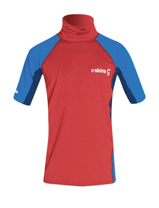 C-Skins C-Skins Kinder Lycra Short Sleeve Coral/Indigo Heather