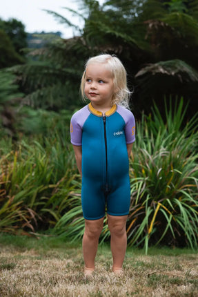 C-Skins C-Skins Nuwave 3/2 Baby Shorty Wetsuit Steel Blue Lilac