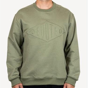 Devoted Devoted Embroided Diamond Crew 480gr Green