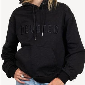 Devoted Devoted Puff Embroided Logo Hood Black