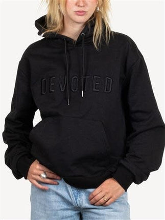 Devoted Devoted Puff Embroided Logo Hood Black