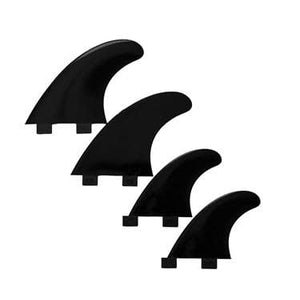 Devoted Devoted Quad Fin Set Nylon Dual Tab Black