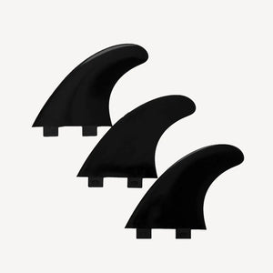 Devoted Devoted Thruster Fin Set Nylon Dual Tab Zwart