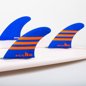 FCS FCS II JW PC Aircore Thruster Fins Blue/Orange