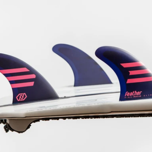 Feather Fins Feather Fins Single Tab Ultralight HC Thruster Fins Purple/Pink