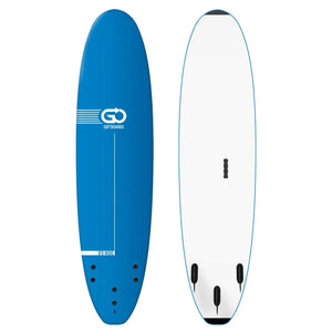GO GO Softboards School and Rental Range - Wood Sandwich Tech - 3 Fin 8'0 Dark Blue
