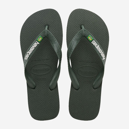 Havaianas Havaianas Brasil Logo Olive Green Slippers