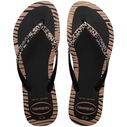 Havaianas Havaianas Slim Animals Fashion Black Slippers
