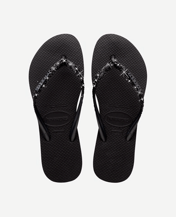 Havaianas Havaianas Slim Glitter II Black/Dark Grey Slippers