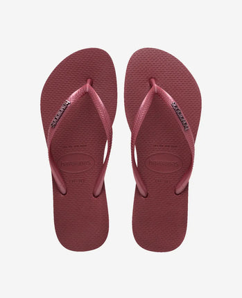 Havaianas Havaianas Slim Logo Metallic Slippers Amaranth