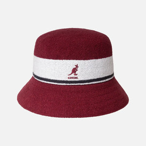 Kangol Kangol Bermuda Stripe Bucket Hat Cranberry
