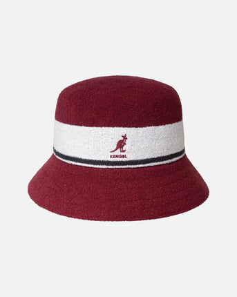 Kangol Kangol Bermuda Stripe Bucket Hat Cranberry