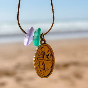 Laguna Treasures Laguna Treasure Zeeglas Ketting Skategirl Goud