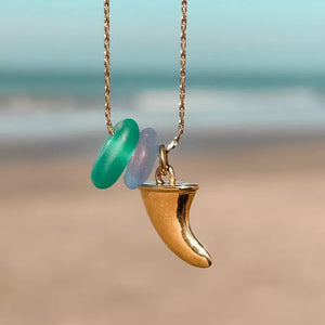 Laguna Treasures Laguna Treasure Zeeglas Ketting Vin Goud
