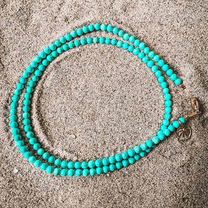 Laguna Treasures Laguna Treasures Howliet Kralen Ketting Fijn Turquoise