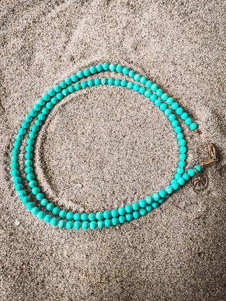 Laguna Treasures Laguna Treasures Howliet Kralen Ketting Fijn Turquoise