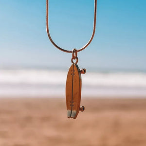 Laguna Treasures Laguna Treasures Oceaan Ketting Surfskateboard Goud