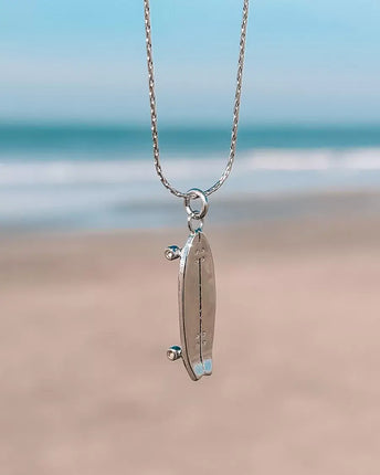 Laguna Treasures Laguna Treasures Oceaan Ketting Surfskateboard Zilver
