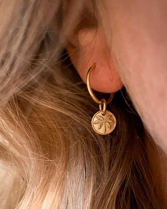 Laguna Treasures Laguna Treasures Oorbellen Goud Mini Palm