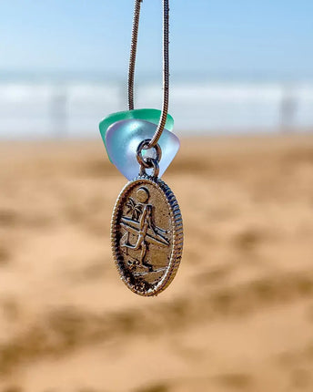 Laguna Treasures Laguna Treasures Zeeglas Ketting Skategirl Zilver