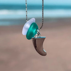 Laguna Treasures Laguna Treasures Zeeglas Ketting Vin Zilver