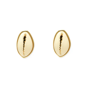 Pura Vida Pura Vida Cowrie Stud Earrings Gold