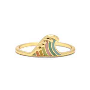 Pura Vida Pura Vida Crashing Waves Ring Gold