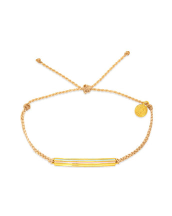 Pura Vida Pura Vida Enamel Stripe Bar Bracelet Beige