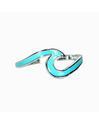 Pura Vida Pura Vida Enameled Wave Ring Silver