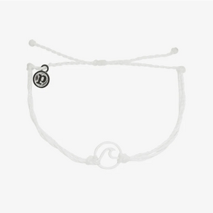 Pura Vida Pura Vida Wave Silver Bracelet White