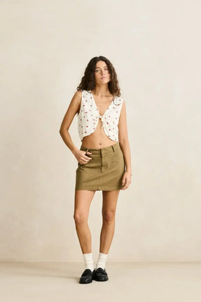Rhythm Rhythm Dames Canyon Mini Skirt Olive