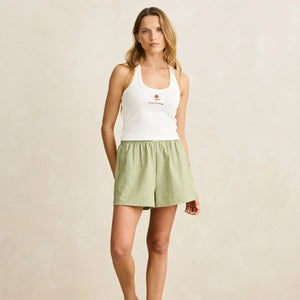 Rhythm Rhythm Dames Vista Stripe Short Olive