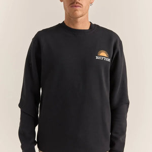 Rhythm Rhythm Heren Awake Fleece Crew Black