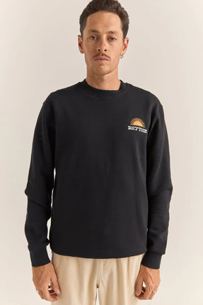 Rhythm Rhythm Heren Awake Fleece Crew Black