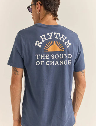 Rhythm Rhythm Heren Awake Tee Navy