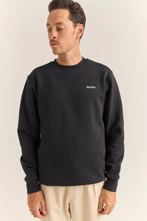 Rhythm Rhythm Heren Brand Fleece Crew Black