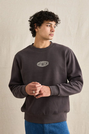 Rhythm Rhythm Heren Breeze Fleece Crew Neck Vintage Black