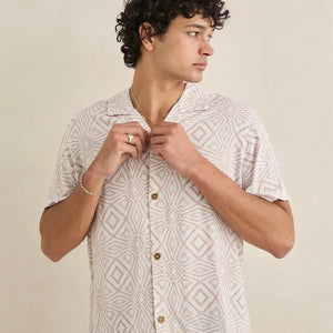 Rhythm Rhythm Heren Mosaic SS Shirt Tobacco