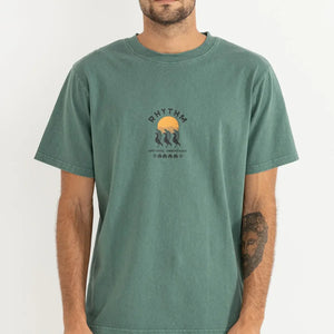 Rhythm Rhythm Heren Natural Vibration T-shirt Vintage Green